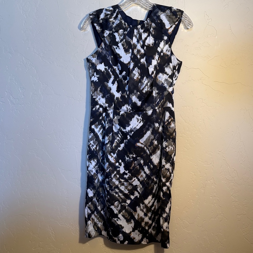 NWT Ann Taylor cross hatch print dress